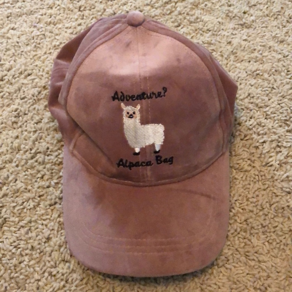 Pink velvet hat